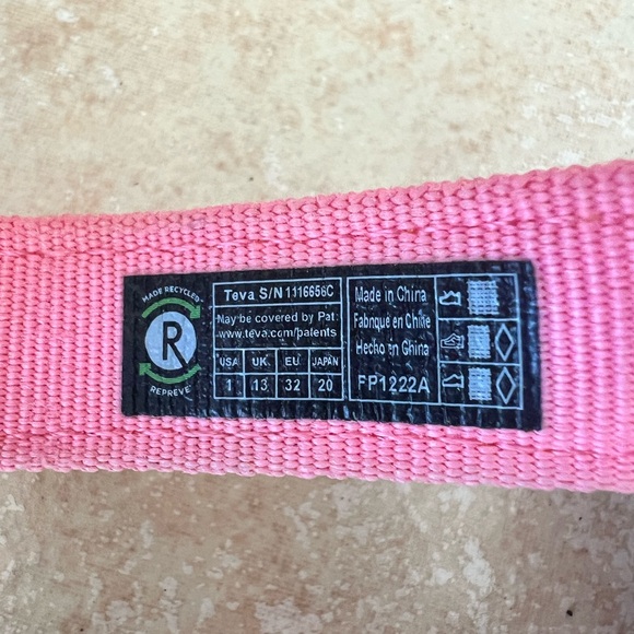 Kids Teva sandals in rainbow colors, Size 1 (New, worn twice). Great condition. - Picture 7 of 7